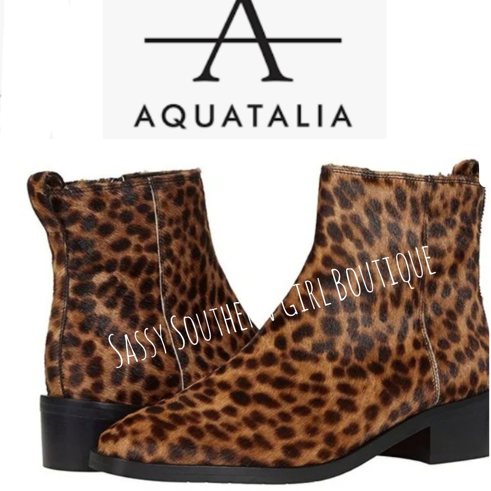 🆕⭐Aquatalia hair calf cheetah ankle boots